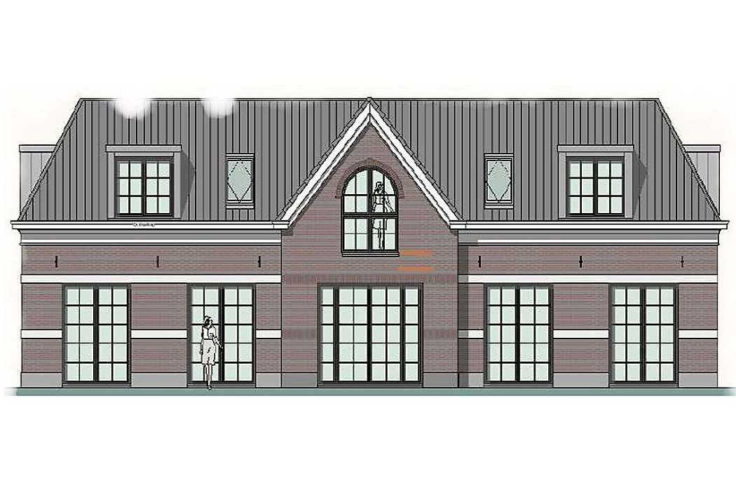 Voorgevel van een landhuis aan de Vecht